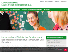 Tablet Screenshot of fahrlehrerverband-sachsen.de